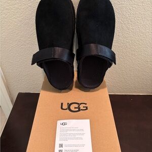 UGG Black Suede Clogs, Size 8 Brand New In Box